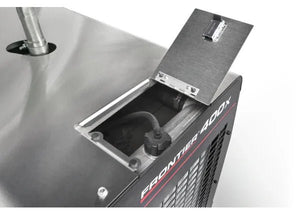 Lincoln Frontier 400X Perkins welding machine (U3484-1) demo with open compartment displaying internal wiring and components.