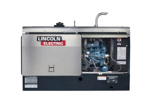 Lincoln Frontier 400X Pipe Welder Kubota U3485-2, silver/black, side panel open showing engine; Lincoln Electric logo. WeldingMart.