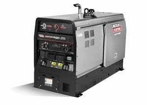 Lincoln Vantage 441X Perkins Engine Driven Welder, black base, silver-gray body, front controls—ideal industrial welding equipment.
