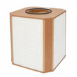 The Lincoln Filter (MERV 14; Prism Mobile & Wall Mount - KP1673-1) is a large, cube-shaped filter with white pleated sides and brown cardboard edges, designed for effective air purification in ventilation or filtration systems.