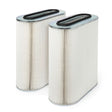 Two Lincoln Filter cartridges (Set of 2), MERV 16 Nano, Prism Down Draft by KP2752-16 stand side by side, each with an oval black rubber seal and vertical white pleats. Both have metal tops/bottoms; background is white.