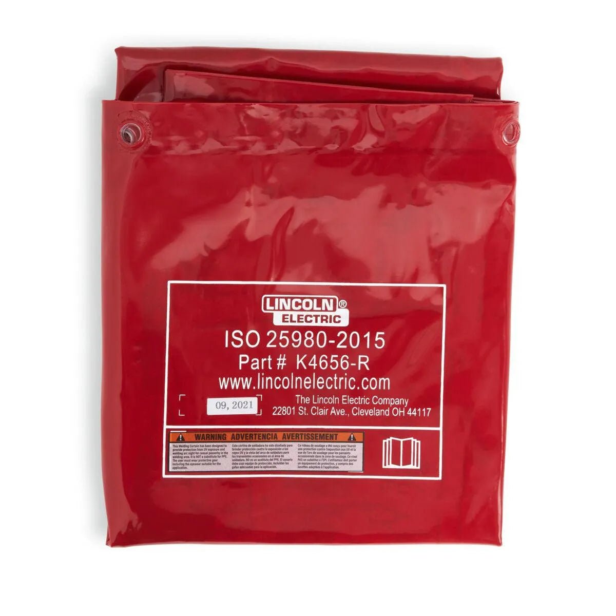 Lincoln Flame Retardant Vinyl Welding Screen/Curtain 6 x 6 ft. Red - K