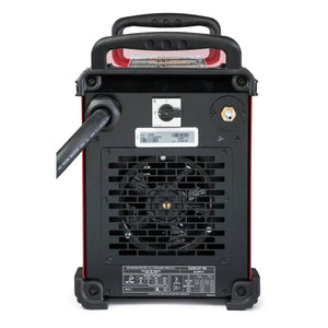 Rear of Lincoln FlexCut 80 Plasma Cutter K4809-1 with controls, ports, cooling fan, handle—welding equipment at WeldingMart.