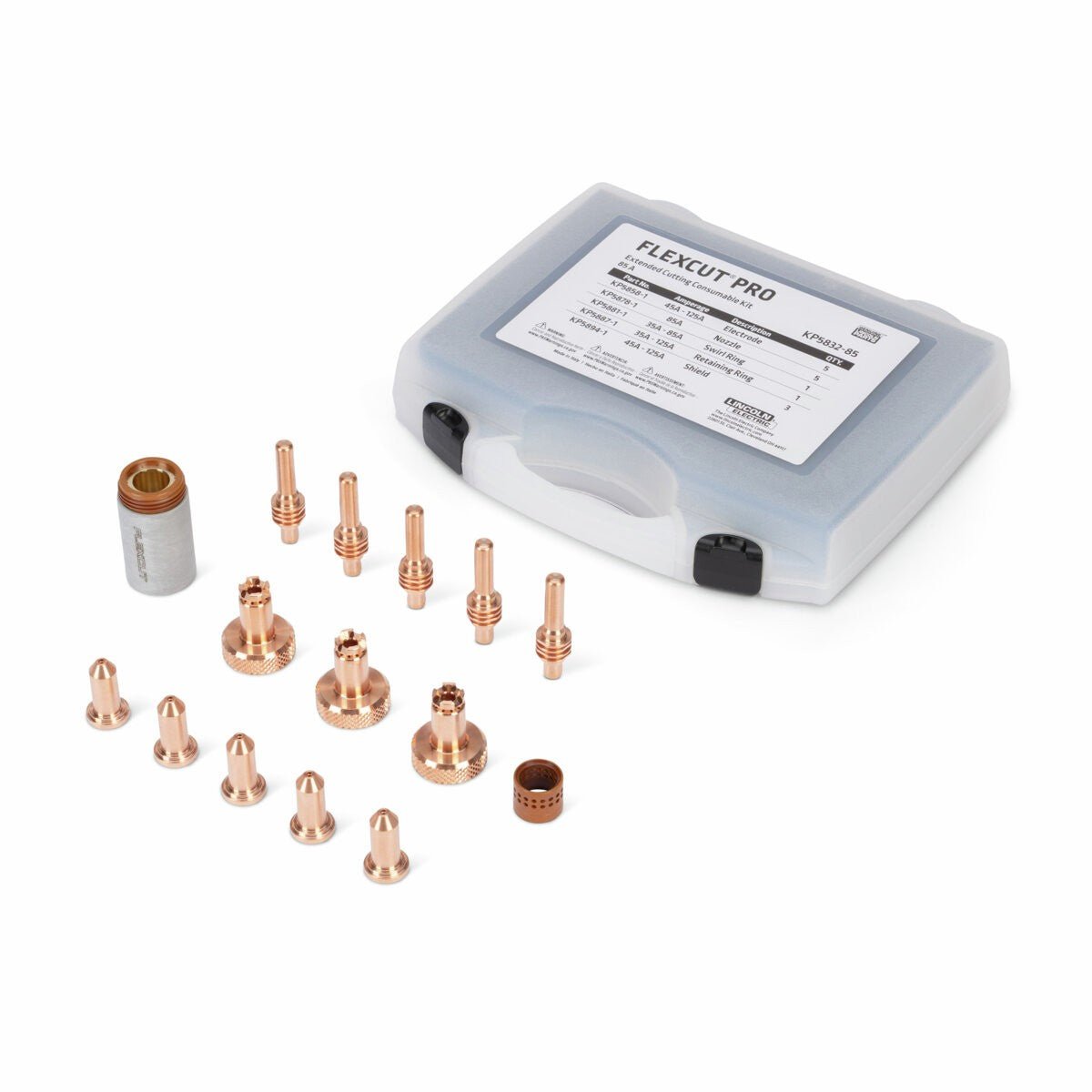 Lincoln FlexCut PRO 85A Extended Cutting Consumable Kit - KP5832-85 - view 3