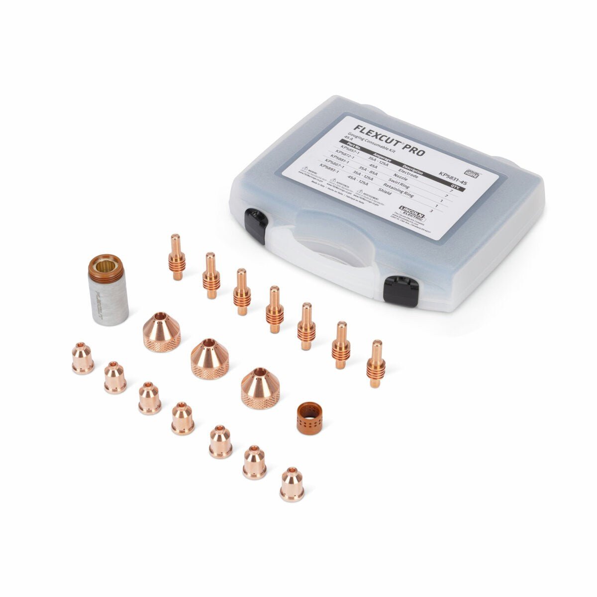 Lincoln FlexCut PRO 85A Gouging Consumable Kit - KP5831-85 - view 2