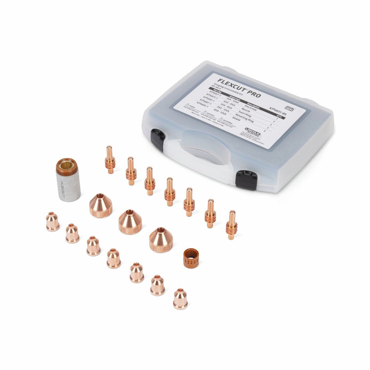Lincoln FlexCut PRO 85A Gouging Consumable Kit - KP5831-85 - view 3
