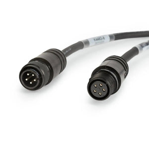 The Lincoln Flexible Cable Work Lead 2 AWG with 300A Electrode Holder & Lug 25 FT (K4893-2-25) is a black, coiled welding cable featuring ridged connectors and white tags, shown on a white background.