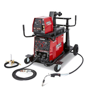 Lincoln Flextec 500X/ LF-74 Ready-Pak (K3608-2) welding machine with heavy duty wire feeder, nozzles—reliable WeldingMart equipment.