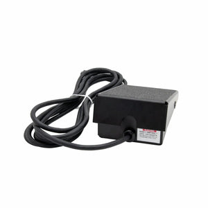 A black, rectangular Lincoln Foot Pedal K4361-1 power transformer with a textured top and thick coiled cord—ideal for TIG pedal or amperage control. Features a white sticker with red text on the side, shown against a plain white background.
