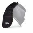 Lincoln FR Cotton Helmet Extended Headcover KP4789-1 for 1740 welding helmet; flame-retardant neck and head protection.