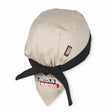 Lincoln Electric FR Welding Bandana Khaki K4824-ALL, flame-retardant cotton, tie-back, black headband, safety gear accessory.