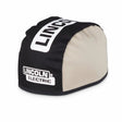 Lincoln FR Welding Beanie Khaki & Black XL K4822-XL, flame-retardant head protection for welders, durable cotton, Lincoln logo.