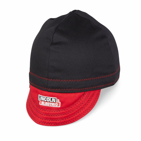 Lincoln FR Welding Cap Black & Red Large K4818-L - WeldingMart.com