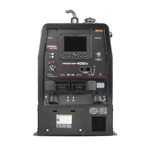 Lincoln Frontier 400X K3484-4 control panel with 7-inch digital display, new rotary start switch and externally replaceable GFCI receptacles.