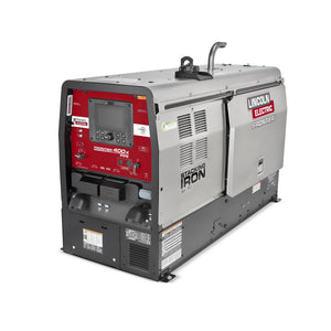 Lincoln Frontier 400X Pipe Kubota engine-driven welder/generator K3485-4, front three-quarter view with red pipeline control panel.