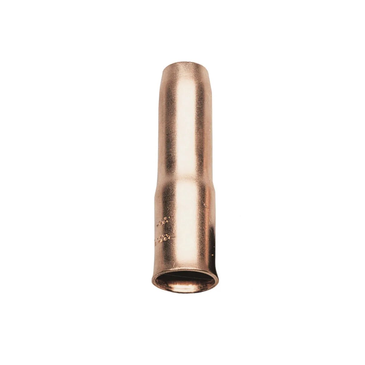 A single Lincoln Gas Nozzle for Magnum PRO 100L welders, featuring a smooth cylindrical shape and a slightly flared end, viewed against a plain white background.