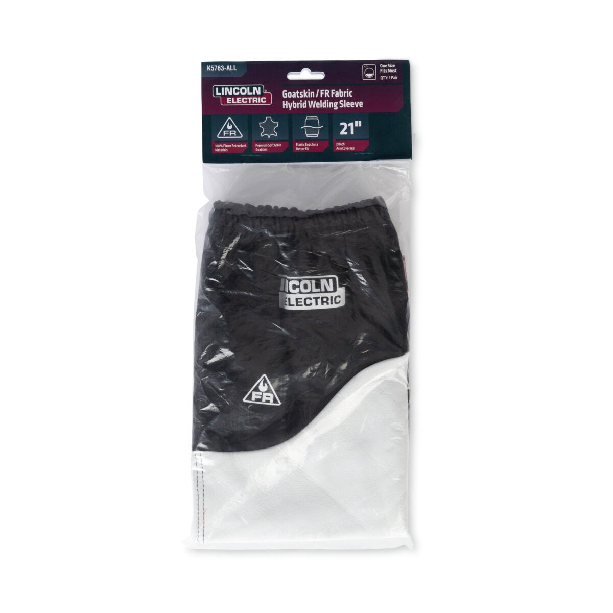 Lincoln K5763-ALL Goatskin Leather and FR Fabric Hybrid Welding Sleeves - view 2