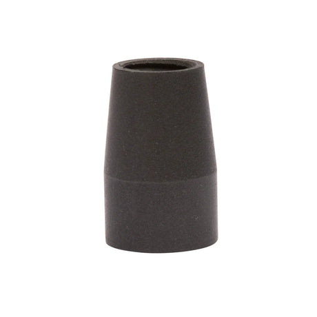 A close-up of a black, tapered rubber or plastic nozzle adapter with a wide base and narrower top, commonly used as a Lincoln insulator for K126 PRO gun accessories, photographed against a plain white background.