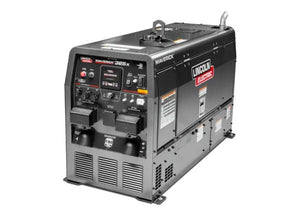 Lincoln K3581-1-RP1 Maverick 325X Ready Pak 1 black silver engine-driven welder for industrial welding, control panels, handle.