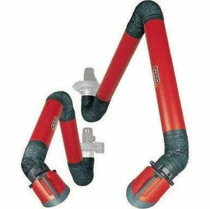 Lincoln LFA 4.1 (13 FT) Fume Extraction Arm K1655-2 for welding, red/black, wall-mounted for weld fume and dust control.