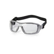 Lincoln 360 Foam Padded Safety Glasses K4707-1, anti-fog, scratch-resistant lens, ANSI Z87.1+, welding safety equipment.