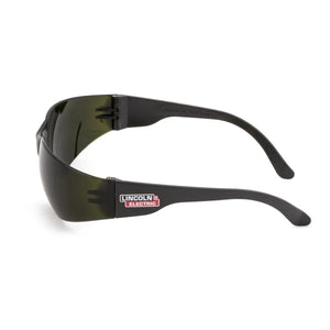 Lincoln Starlite IR 5 Welding Safety Glasses K2967-1 with dark lenses, wraparound style, Lincoln logo—essential welding protection.