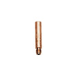 A copper-colored Magnum Contact Tip with a threaded end, designed for use with Lincoln Magnum welding guns, stands upright on a white background.