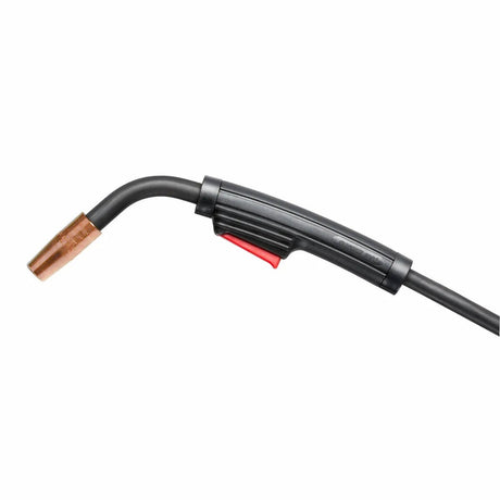 Lincoln Magnum PRO 100L Welding Gun, 4-pin, 10 ft K530-6 with black handle, copper nozzle & contact tips - WeldingMart accessory.
