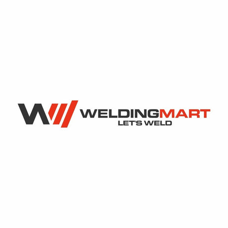 WeldingMart logo with bold red-striped W, black and red text, inspired by Lincoln Magnum PRO Torch for KUKA welding equipment.