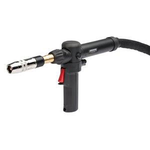 Lincoln Magnum PRO AL Pistol Grip Welding Gun, water-cooled 25ft K3479-2, with trigger grip, nozzle, hose; ideal welder tool.