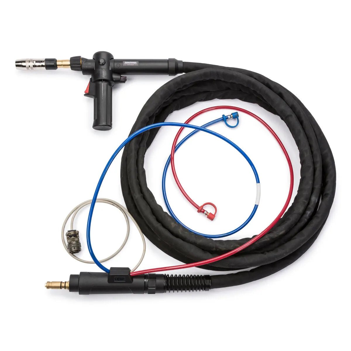 Lincoln Magnum PRO AL Water-Cooled Welding Gun K3479-2, 25 ft, cables with connectors—top aluminum welding tool at WeldingMart.