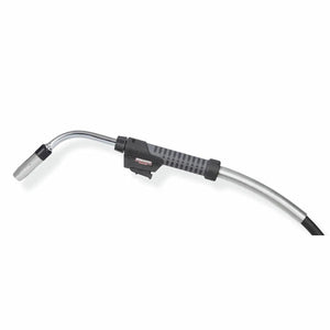 Lincoln Magnum PRO HDE 450 Dual Schedule 15ft Welding Gun K5308-2 with curved nozzle, textured handle, and cable for precision welding.