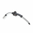 Lincoln Magnum PRO Curve HDE 350 Dual 15ft K5297-2 MIG welding gun with curved neck, black/gray handle, cable sheath, white bg.