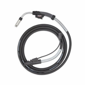Lincoln Magnum PRO Curve HDE 350 Dual Schedule 15ft K5298-2 MIG welding gun with ergonomic handle, nozzle, and heavy-duty cable.