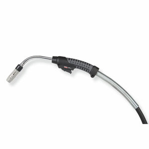Lincoln Magnum PRO Curve HDE 450 Dual Schedule 15ft K5300-2 welding gun, black/silver, curved nozzle, cable—WeldingMart.