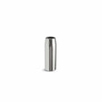 A single Lincoln Magnum PRO Water-Cooled Gas Nozzle Thread-On, 1/8 in. Recess, 5/8 in. ID (KP4523-1-62R) with a shiny, cylindrical, spatter-resistant design stands upright on a white background, featuring slightly tapered ends and an open top.