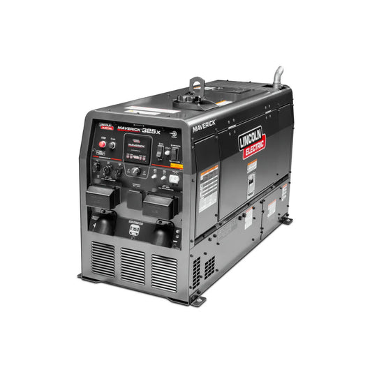 Lincoln Maverick 325X Kubota welder/generator (K3581-1) in black, control panel visible, portable welding equipment, WeldingMart.
