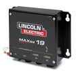 A black Lincoln MAXsa 19 Controller K2626-4 is shown, featuring the Lincoln Electric logo, ArcLink branding, visible mounting brackets, and electrical connectors, designed for fabrication integrator solutions.