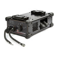 The Lincoln Multi-Process Switch K3091-1 is a black, rectangular industrial machine with a labeled multi-process switch, two thick front cables, vents, corner protectors, top metal brackets, and welding process control icons on the front panel.