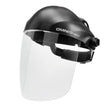 Lincoln OMNIShield Clear Face Shield K3750-1, black adjustable welding face shield with polycarbonate lens, padded headband.
