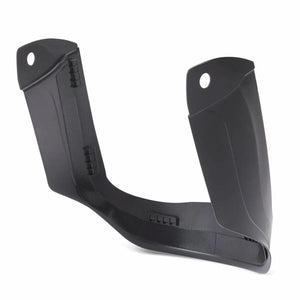 Lincoln OMNIShield PAPR Chin Guard KP5354-1, black curved plastic welding accessory, fits PAPR helmets for face protection.