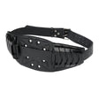 Lincoln PAPR KP5123-1 black leather welding belt with cushioned backpad, side reinforcements, and ventilation holes.