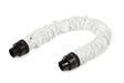 Lincoln PAPR HE Air Hose Assembly KP4888-1 for welding, flexible corrugated hose with black connectors, U-shape on white.