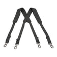 Lincoln PAPR Shoulder Strap Assembly KP5124-1 for Viking welding respirators, black X-shape straps with metal swivel hooks.