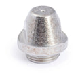 A metallic, cone-shaped Lincoln PCT-60 Nozzle KP2008-2B1 for plasma cutting, with a flat base, threaded bottom, and small top hole; its shiny textured surface is shown isolated on a white background.