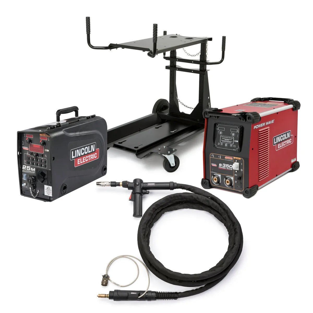 Lincoln Power Wave S350 Air Cooled Magnum PRO Pistol Grip Aluminum 25 ft One-Pak K3553-1 - WeldingMart.com