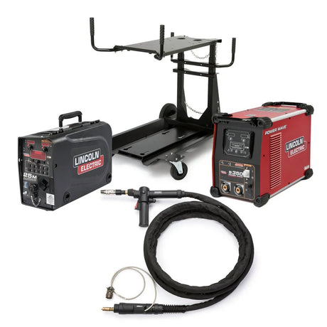 Lincoln Power Wave S350 Air Cooled Magnum PRO Pistol Grip Aluminum 25 ft One-Pak K3553-1 - WeldingMart.com