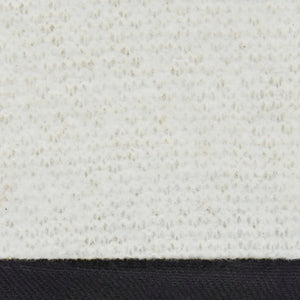 Close-up of the white textured elkskin on Lincoln Premium 8 Series Elkskin Stick/MIG Welding Gloves Large K4788-L, showing small irregular bumps above a narrow strip of solid black fabric with a finer texture for striking visual contrast.