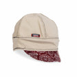Lincoln Premium FR Welding Cap in khaki with red paisley liner - three-quarter view