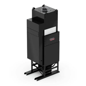 The Lincoln Prism Circulator 4000 (230V, Nano Filter K5140-2) is a tall, black rectangular industrial welding fume extractor with a sturdy forklift-ready base, white filter section, front “Lincoln Electric” logo, and top-mounted high airflow vent.